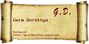 Germ Dorottya névjegykártya